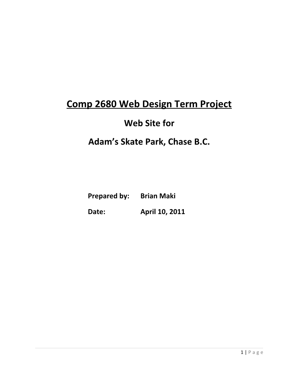 Comp 2680 Web Design Term Project