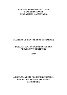 Comparison of Dental Age Using Demirjian Method with Skeletal Age in Bangalore South School