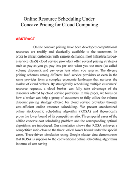 Concave Pricing for Cloud Computing