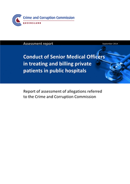Conduct of Senior Medical Officers in Treating and Billing Private Patients in Public Hospitals