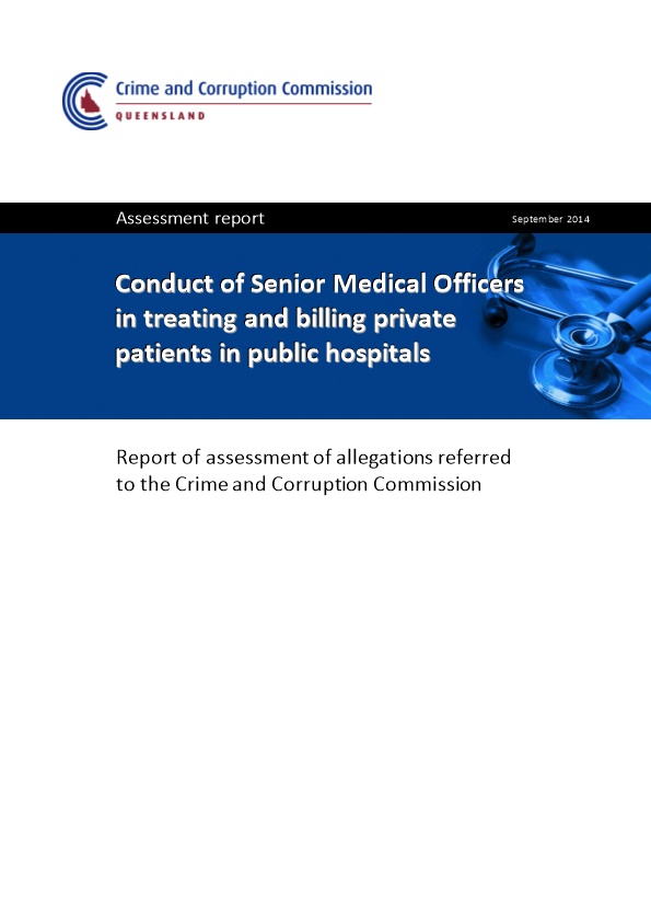Conduct of Senior Medical Officers in Treating and Billing Private Patients in Public Hospitals