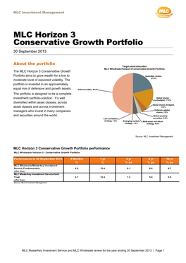 Conservative Growth Portfolio