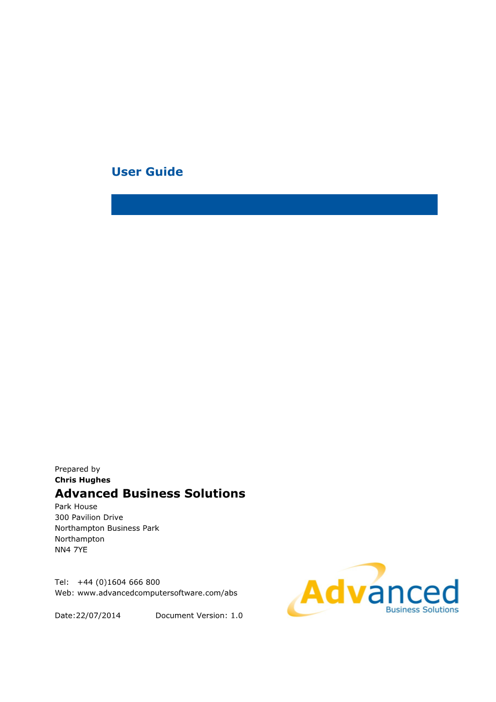 Copyright Advanced Business Software and Solutions Ltd. 2014