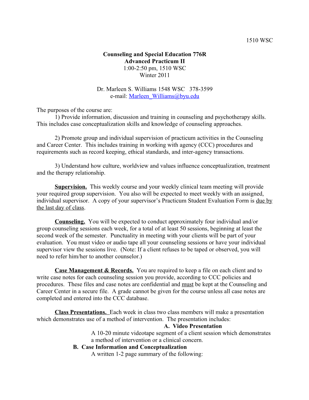 Counseling and Special Education 776R