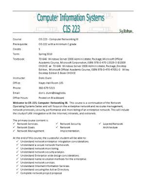 Course:CIS 223 - Computer Networking III
