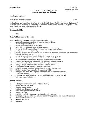 Course Outline for Dental Hygiene 51, Page 2