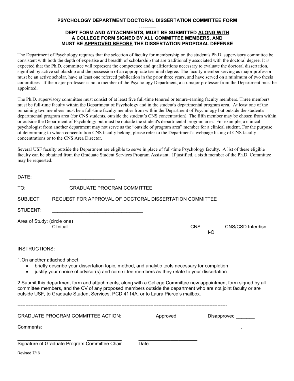 Course Waiver Form