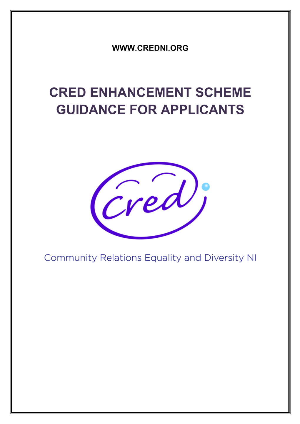 Cred Enhancement Scheme Guidance for Applicants