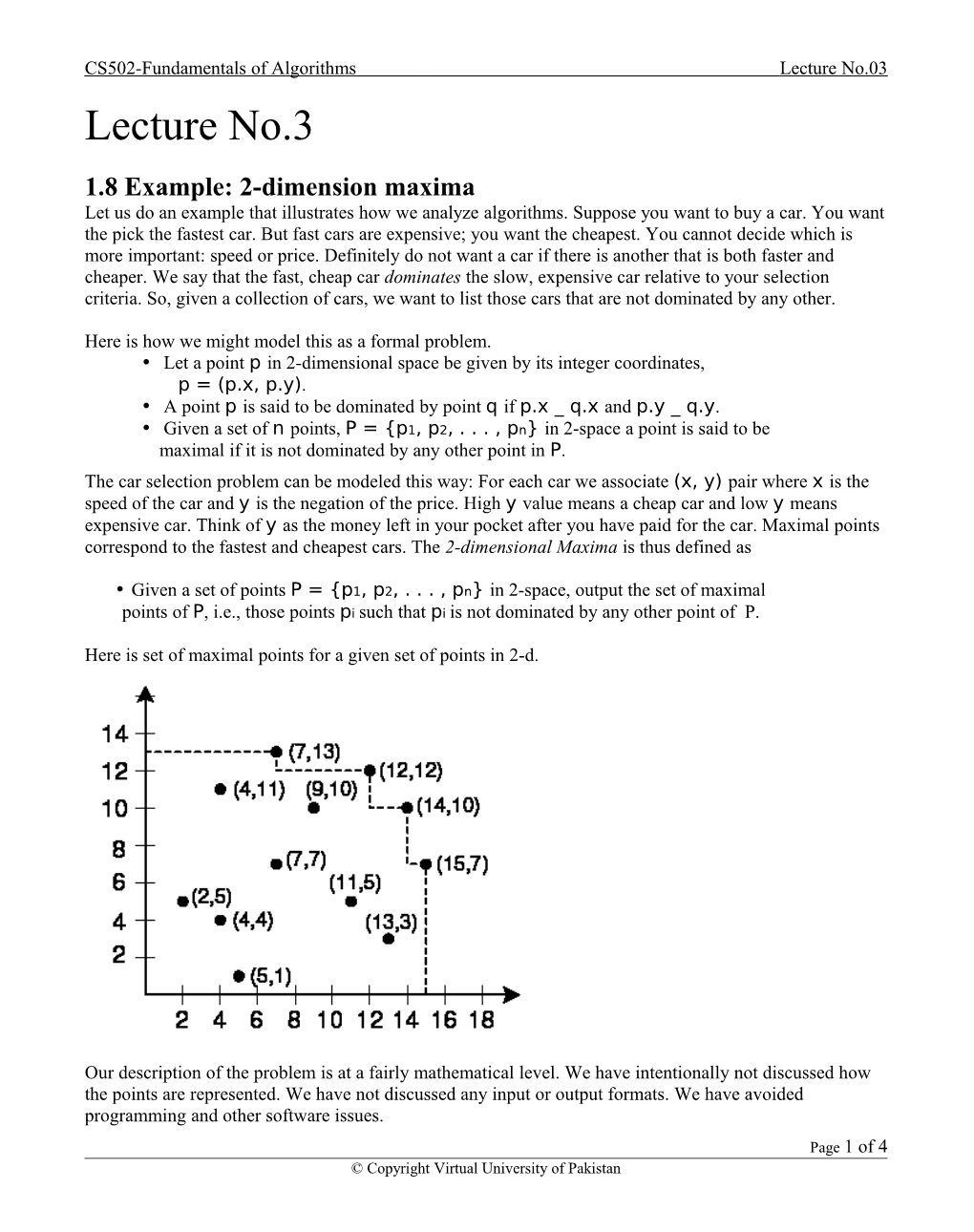 CS502-Fundamentals of Algorithmslecture No.03