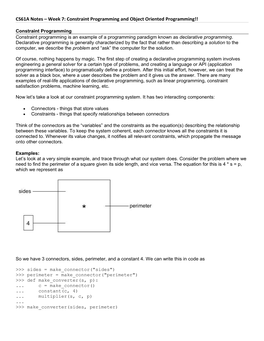 CS61A Notes Week 7: Constraint Programming and Object Oriented Programming