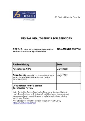 Dental Health Educator Services
