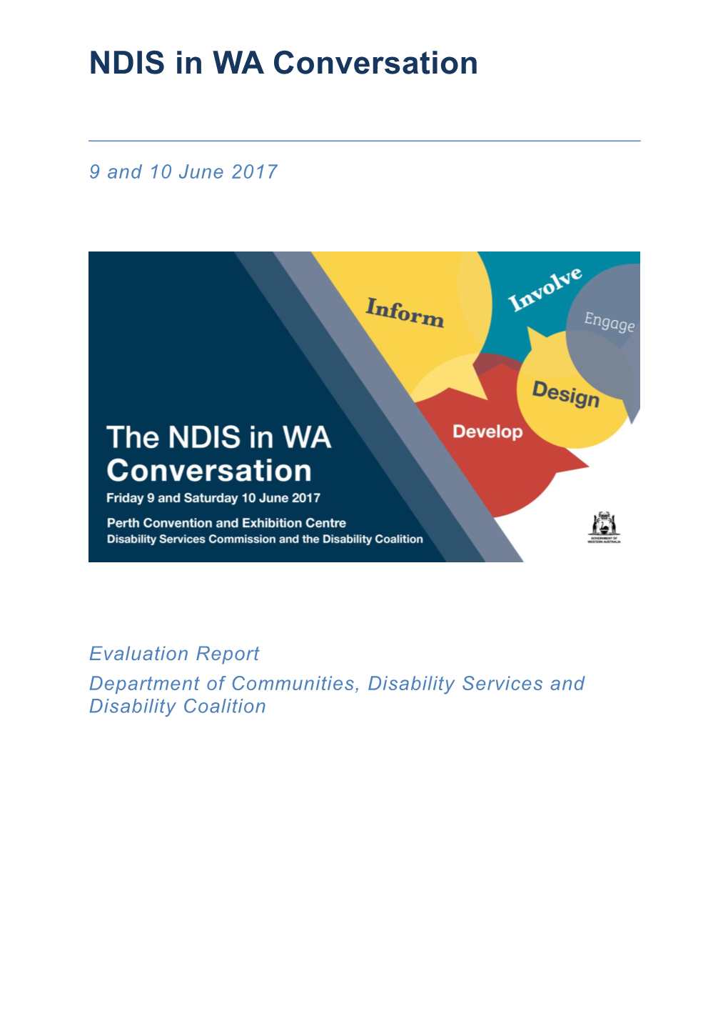 Department of Communities, Disability Services and Disability Coalition