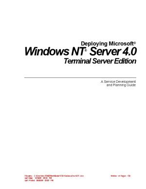 Deploying Microsoft Windows NT Server 4.0, Terminal Server Edition