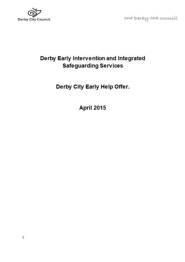 Derby Early Intervention and Integrated Safeguarding Services