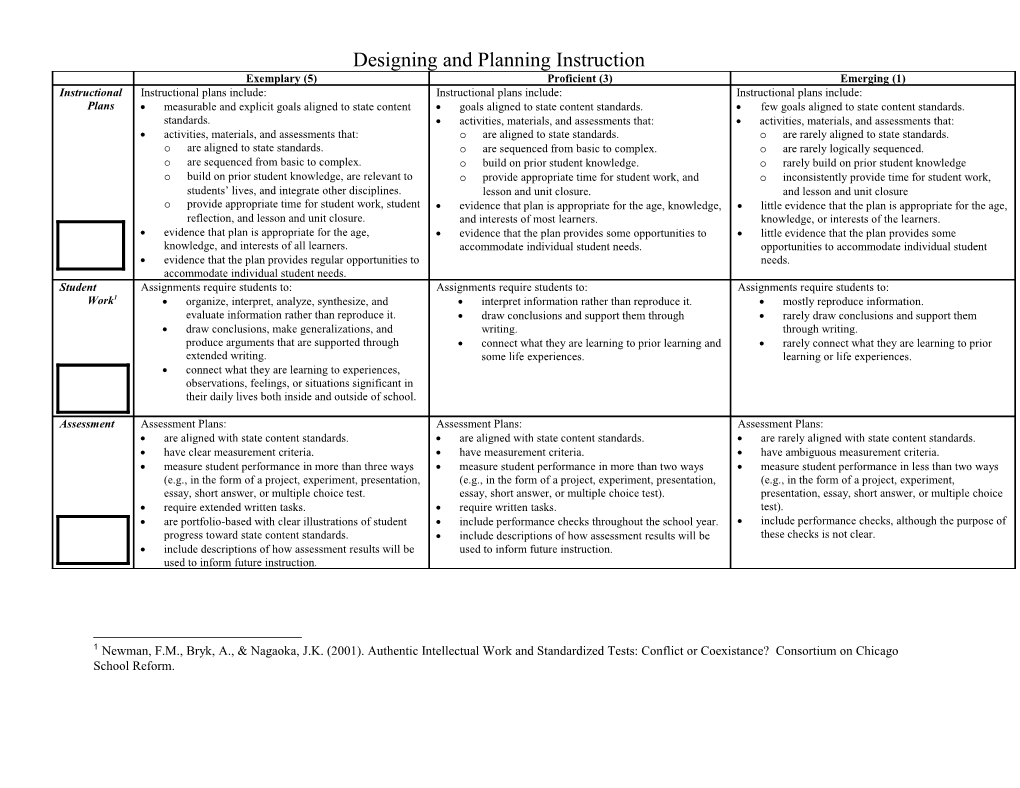 Designing and Planning Instruction