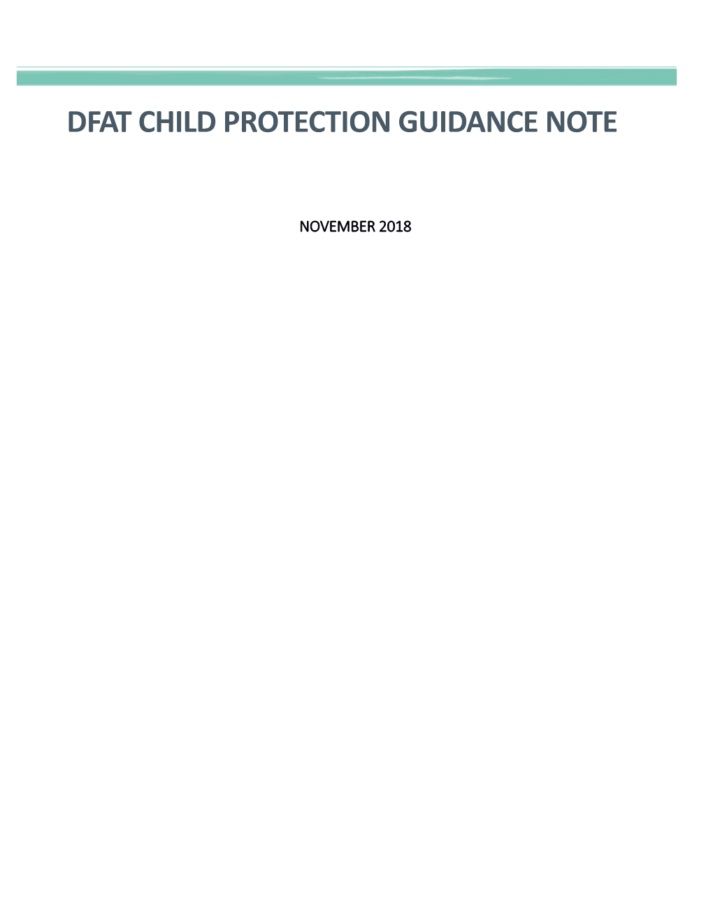 DFAT Child Protection Guidance Note Women S Economic Empowerment Programs