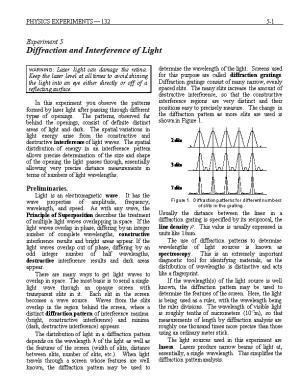 Diffraction and Interference of Light