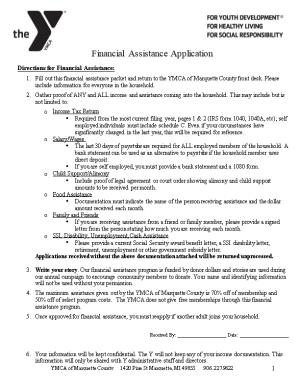 Directions for Financial Assistance