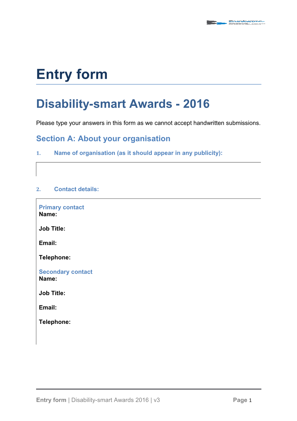 Disability-Smart Awards - 2016