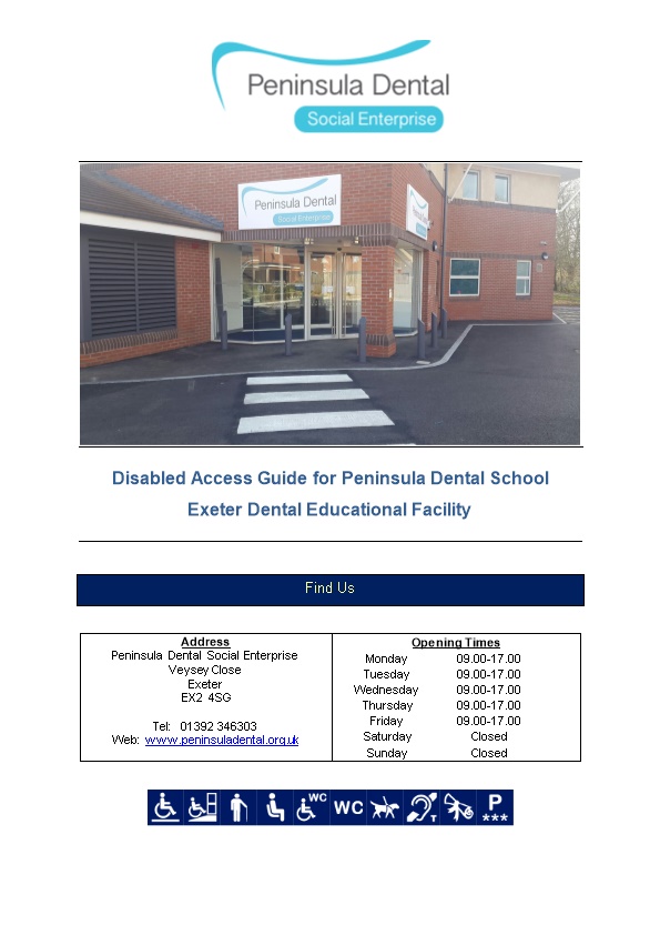Disabled Access Guide for Peninsula Dental School