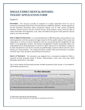 Disaster Recovery Small Rental Rehab Tenant Application