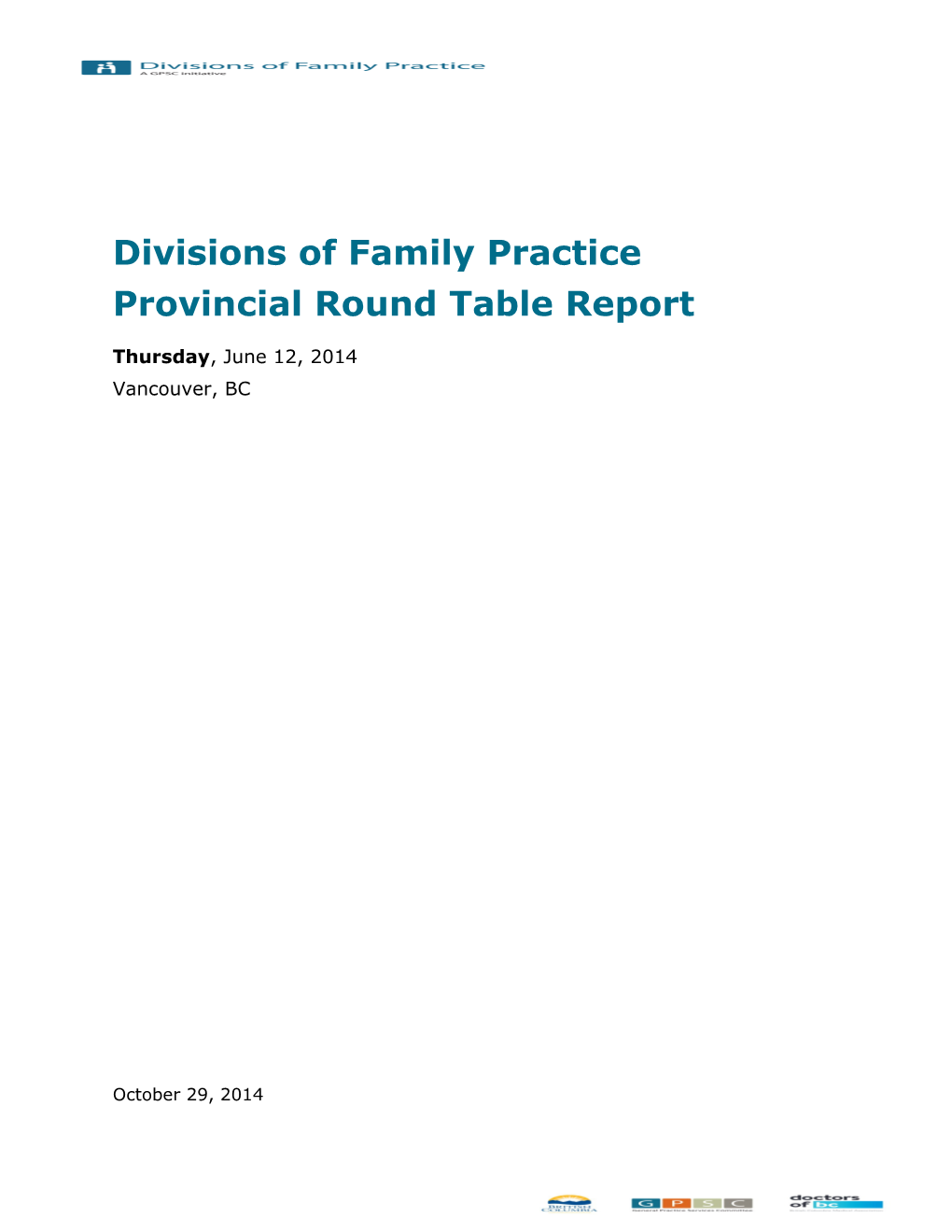 Divisions of Family Practice