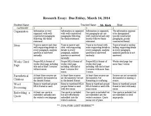 DO NOW - Look Over the Rubric I Will Be Using to Score Your Essays