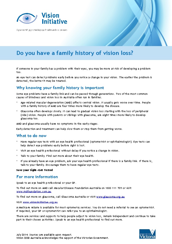 Do You Have a Family History of Vision Loss?