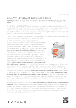 Domotics by Gewiss, the Home Is Safer