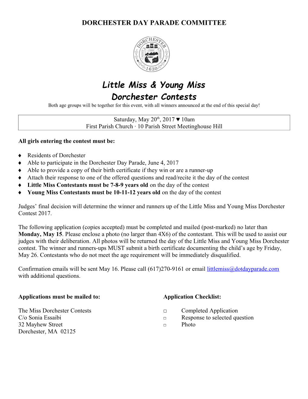 Dorchester Day Celebrations Committee