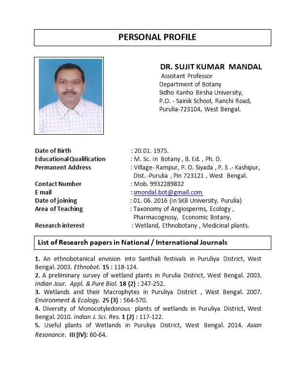Dr. Sujit Kumar Mandal