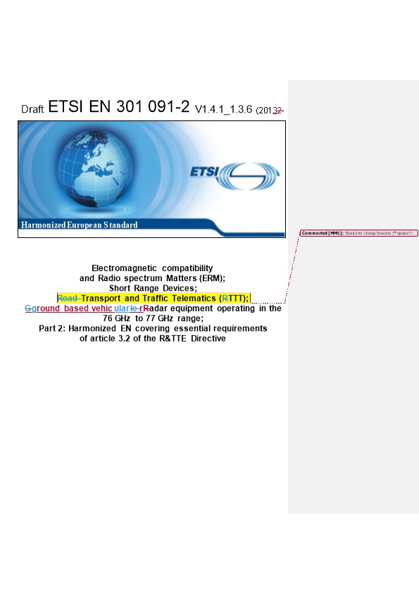 Draft ETSI EN 301 091-2 V1.3.2