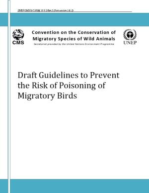 Draft Guidelines to Prevent the Risk of Poisoning of Migratory Birds