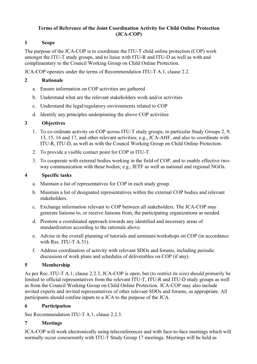 Draft Report of 7Th JCA-Cop Meeting 13 April 2015