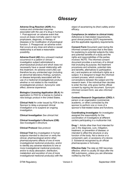 DTMI Regulatory Version 3 September 2009