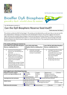 Dyfi Biosphere Reserve Activity Pack