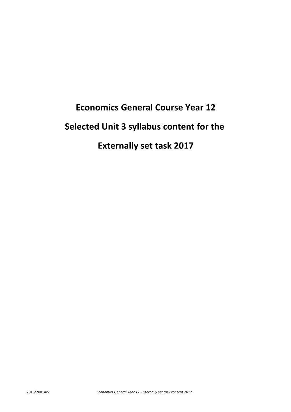 Economics General Course Year 12