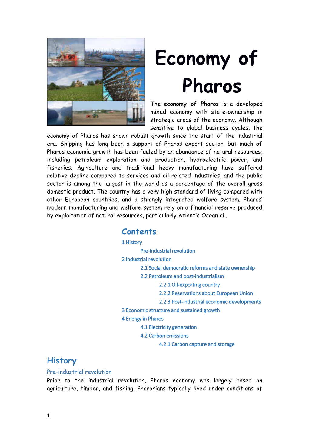 Economy of Pharos