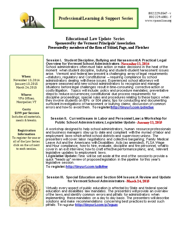 Educational Law Update Series