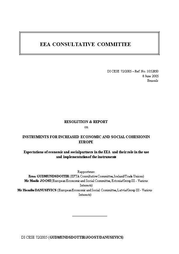 Eea Consultative Committee