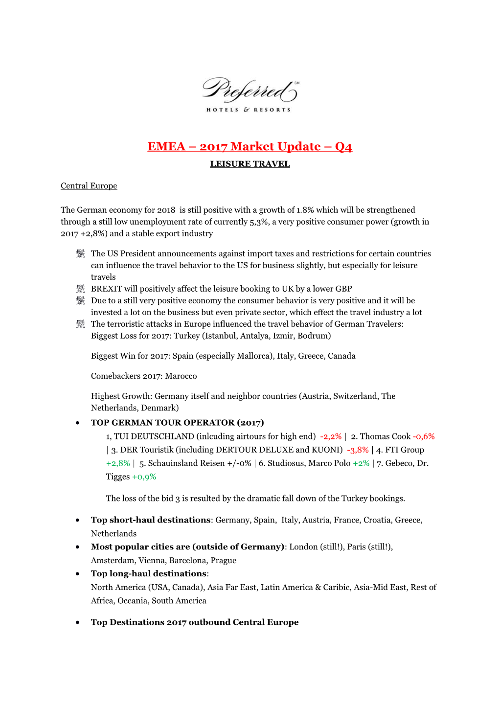 EMEA 2017 Market Update Q4