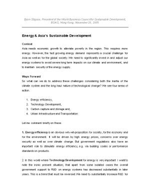 Energy & Asia S Sustainable Development