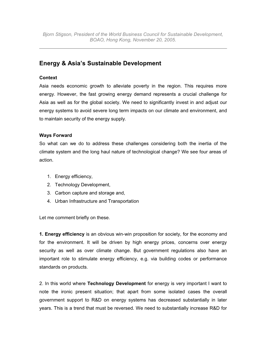 Energy & Asia S Sustainable Development