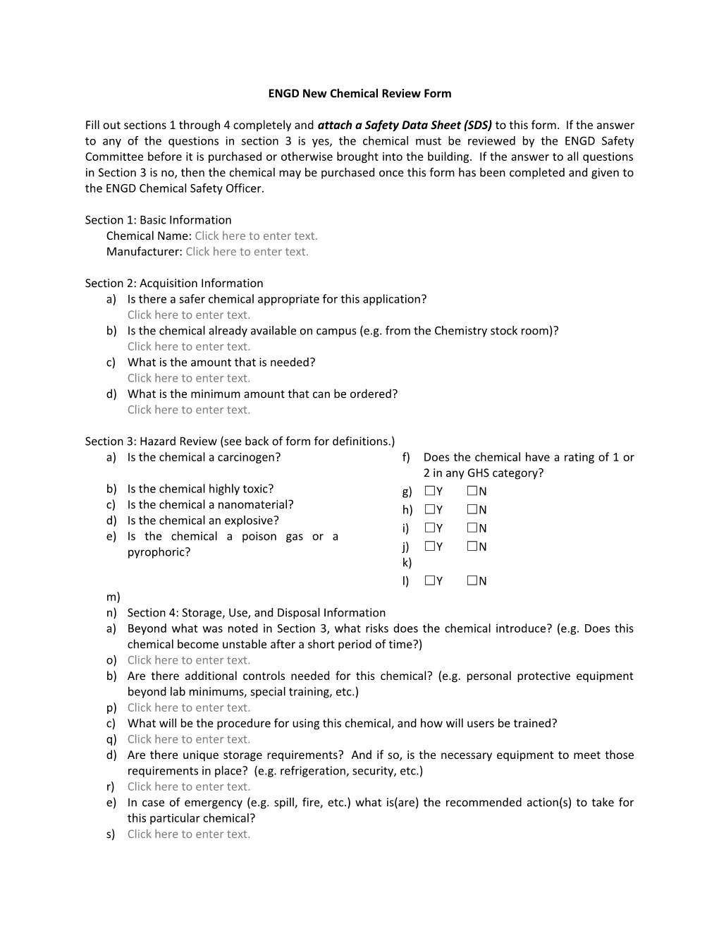 ENGD New Chemical Review Form
