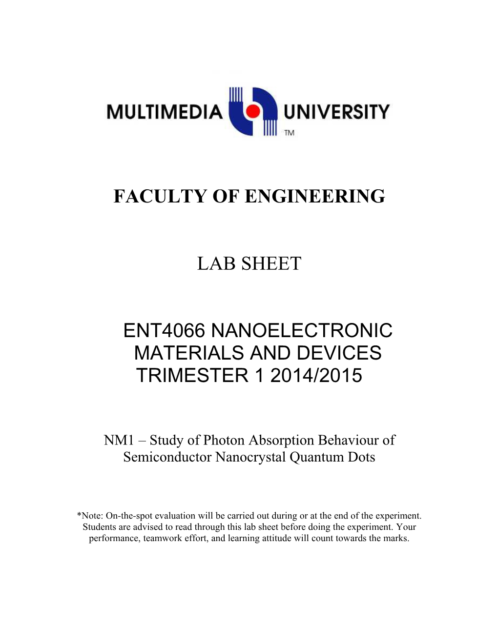 Ent4066 Nanoelectronic Materials and Devices