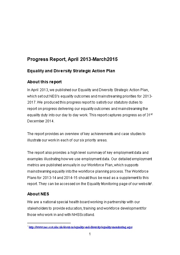 Equality and Diversity Strategic Action Plan