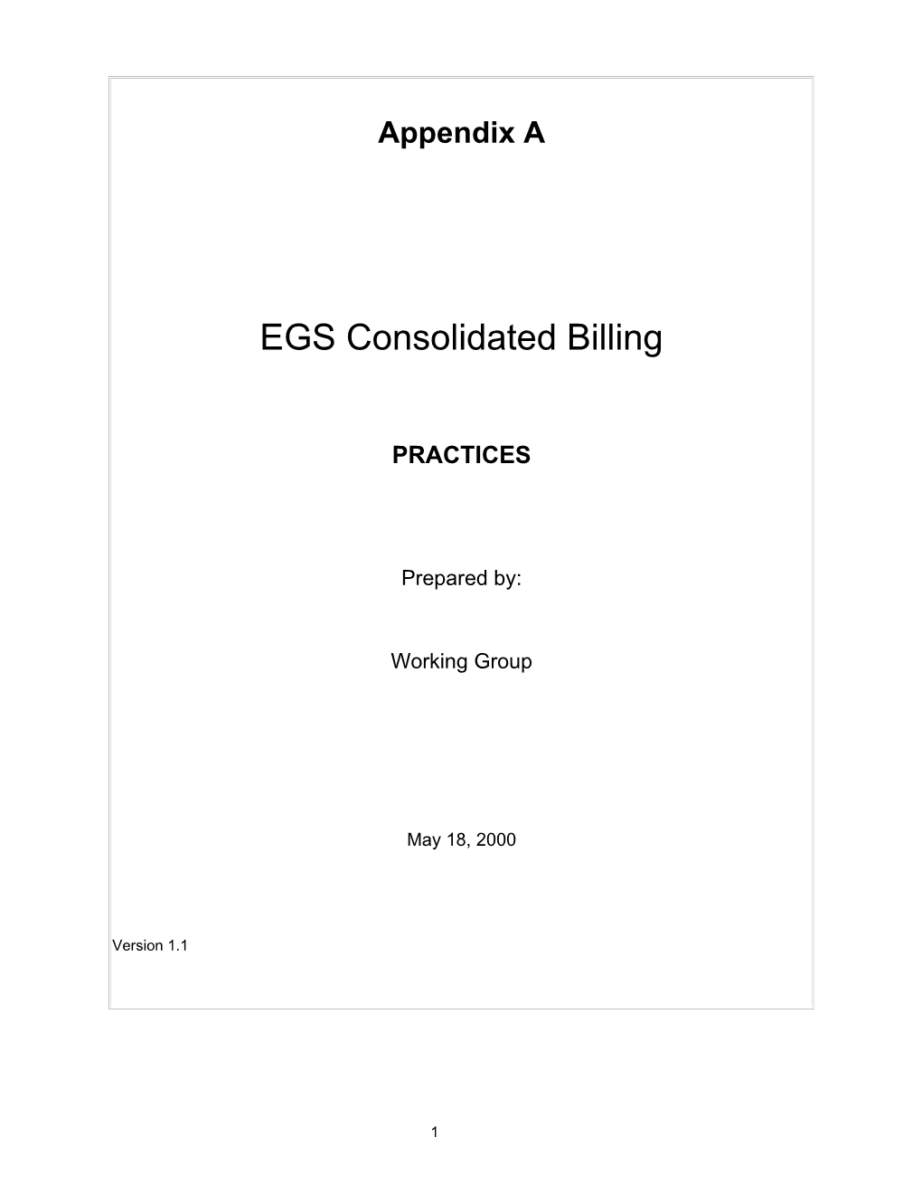 ESP Consolidated Billing