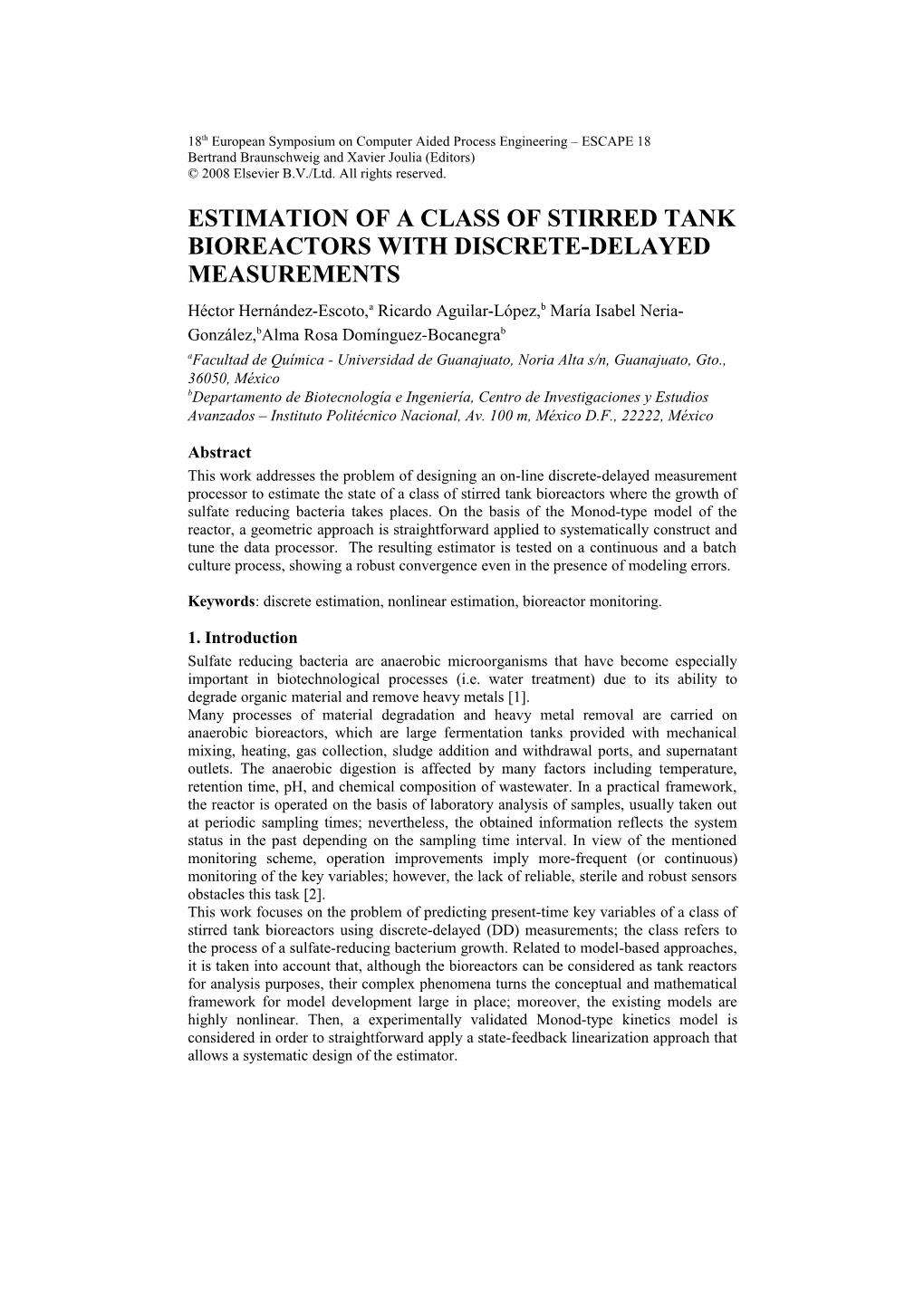Estimation of a Class of Stirred Tank Bioreactors with Discrete-Delayed Measurements
