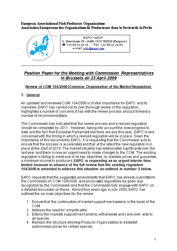 European Association of Fish Producers Organisations
