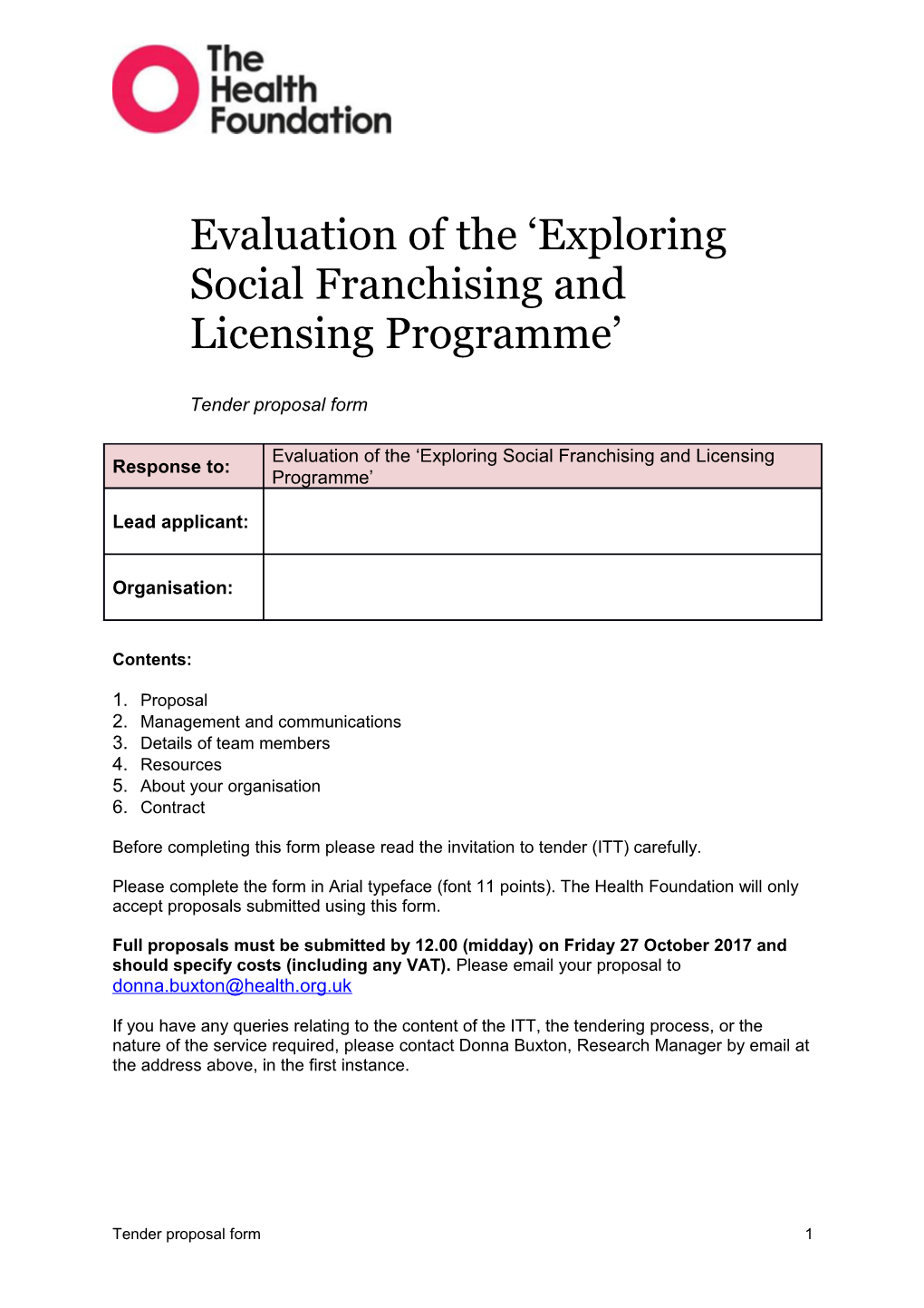 Evaluation of the Exploring Social Franchising and Licensing Programme